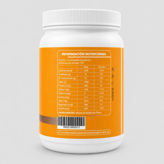 Maca instantanea amarilla