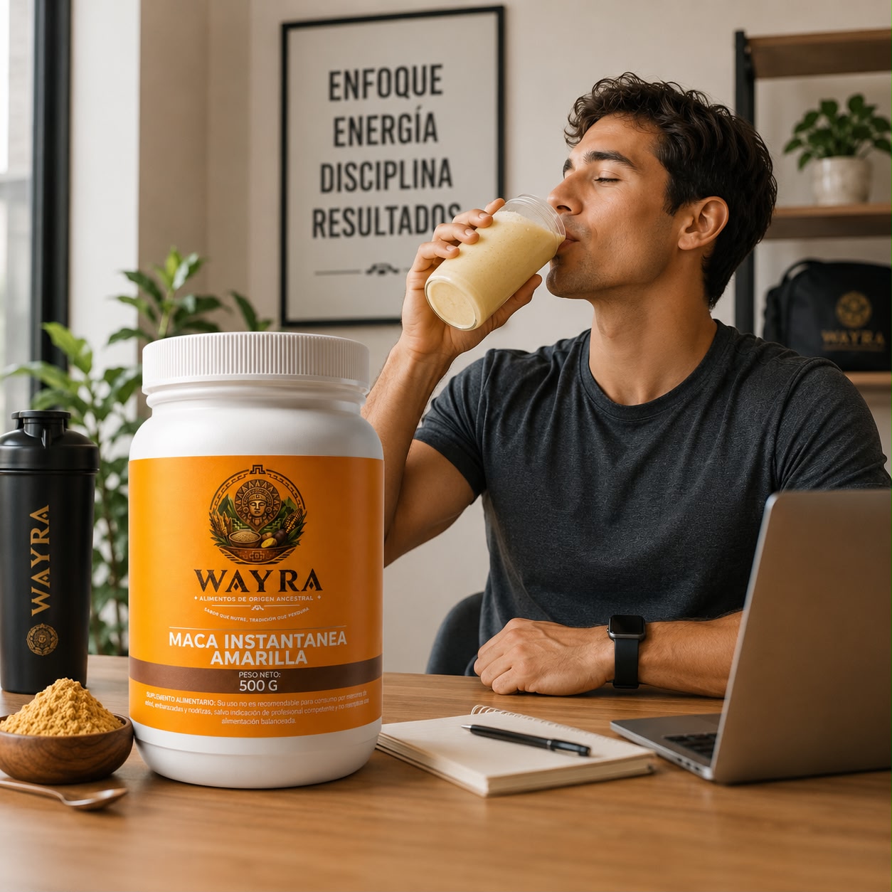 Maca instantanea amarilla