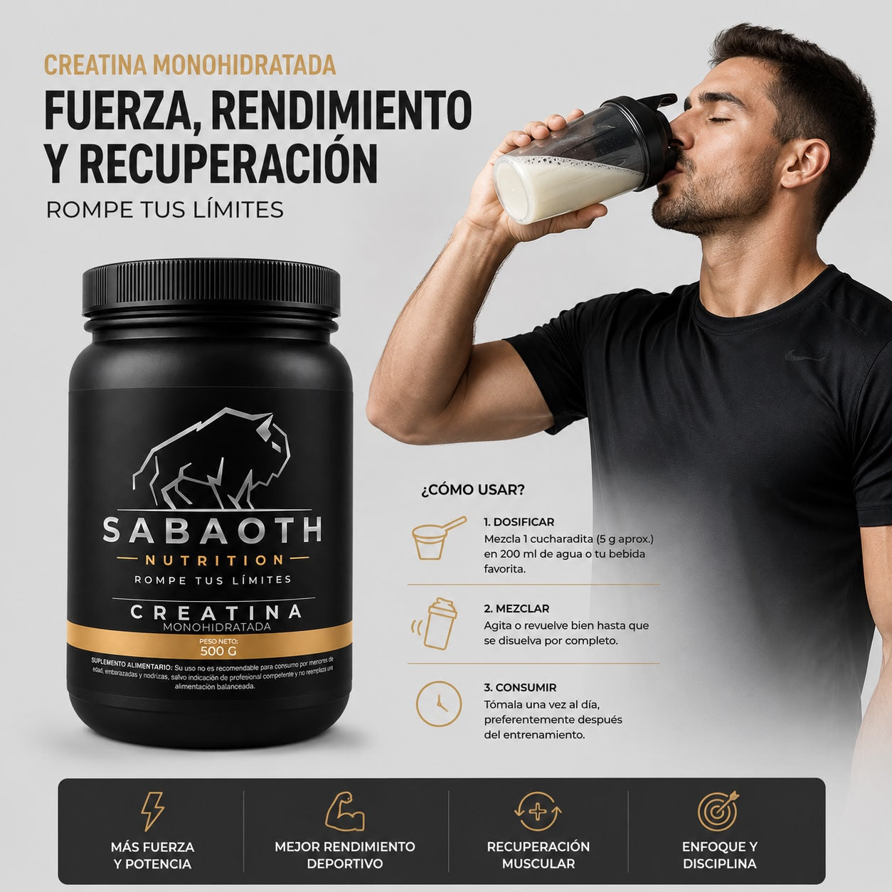 Creatina monohidratada 500g