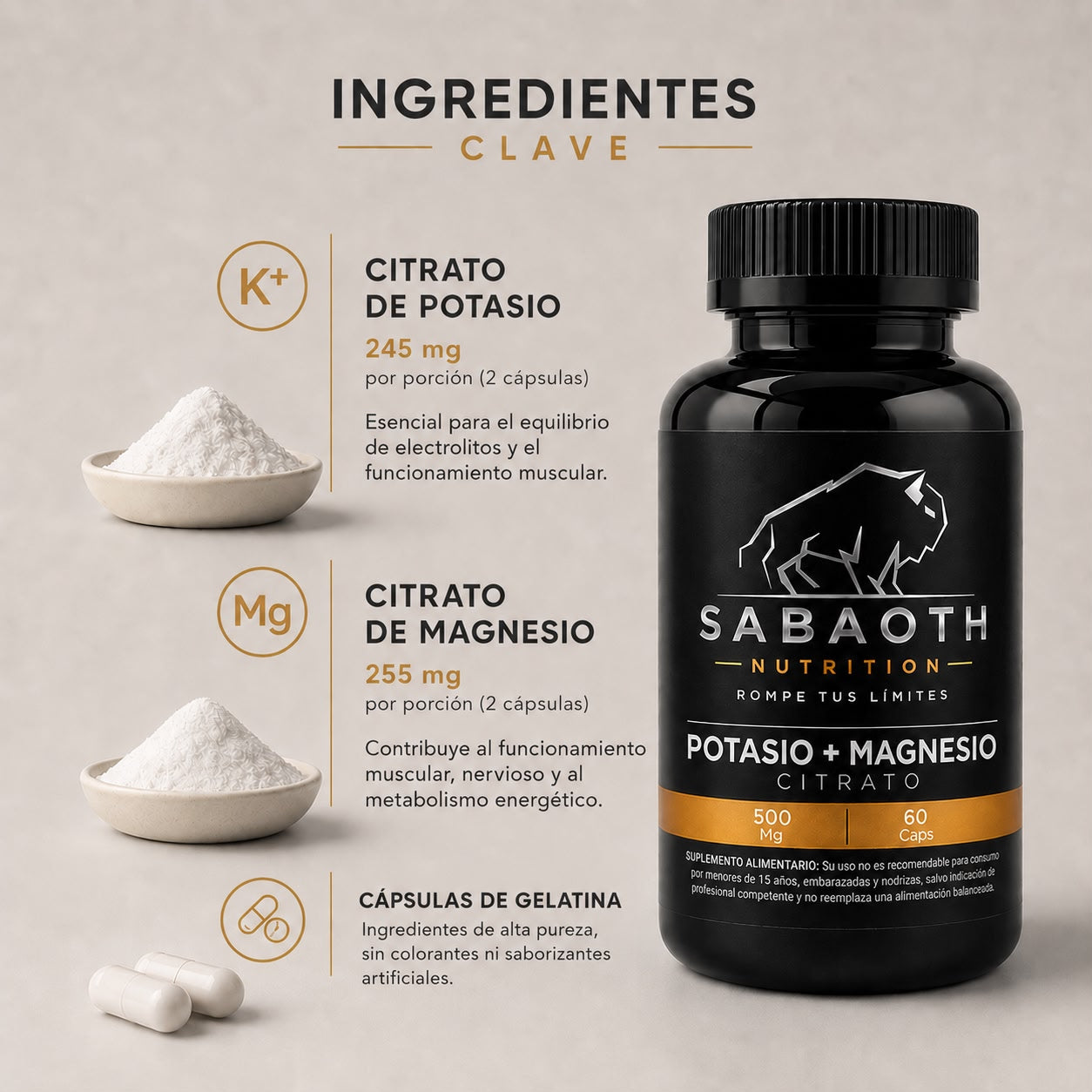 Potasio + Magnesio Citrato